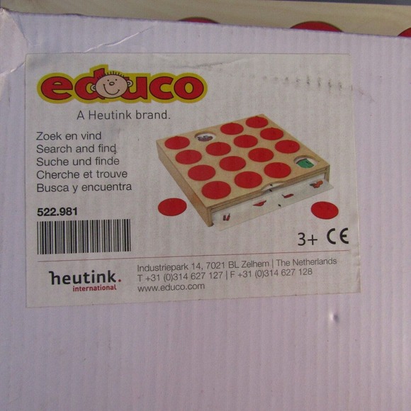 Educo Search and Find Game NEW Pairs Matching Wooden Preschool Educational - Picture 3 of 6